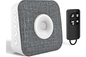 COTINSE Vogelzwitscher Soundbox Bewegungsmelder Naturgeräuschebox Vogel Gesang Vogelgeräusche Meeresrauschen Box Aufladbar mit Fernbedienung, USB, 9 Vogelgesang, Timer, 5 Lautstärken für Badezimmer Toilette