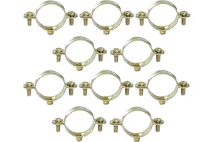 AERZETIX - C60432 - Lot de 10 colliers supports simples de fixation Ø28 - fixation murale de tuyau cuivre serrage patte à vis plomberie chauffage sanitaire - en acier