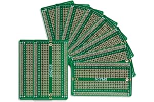 EPLZON 10 Pcs Solderable Breadboard PCB Board Gold-Plated Solder Breadboard for DIY Electronics Projects Apply to Soldering Projects 3.5"x2.05" (Green)