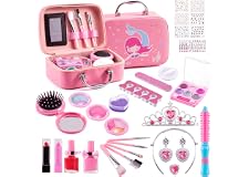 Kids Makeup Kit for Girls, Washable Make Up Set 32pcs Toy for Kids Girls Makeup for Children, Kids Makeup Sets for Girls Birt
