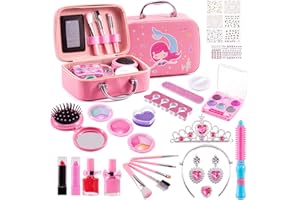Mtanvxay Kids Makeup Kit, Washable 32pcs Set for Girls 5-... - 49 ريال