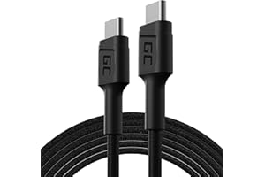 GREEN CELL GC PowerStream | 2m USB C - Typ C Kabel Oplot nylonowy Przewód 60W Power Delivery | Szybkie Ładowanie Quick Charge 3.0 do Samsung Galaxy S21 S20 Ultra S10 S9 S8+ Note 20 10 Ipad Pro 2020 Macbook Pro