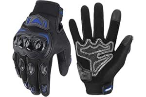 ‎KEMIMOTO KEMIMOTO Motorradhandschuhe Herren, Motorrad Handschuhe Sommer mit Knöchelprotektor und Touchscreen, Amtungsaktive Sport Handschuhe für Herren und Damen, für Motorrad, Fahrrad, Roller, Jagd