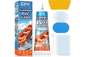 EPN Pool Reparaturset, Wasserdichtes Pool-Flickzeug und Vinyl-Reparaturset für Luftmatratzen, Schwimmringe, Zelte, Hüpfburgen, Whirlpools, Spielzeug, Schlauchboote und Kajaks (80 ml)