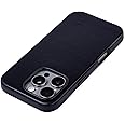 Dockem Genuine Leather Case for iPhone 16 Pro, Compatible with MagSafe (MSGL, Black)