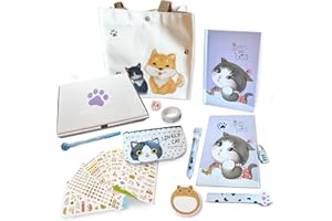 N NUEVAS IDEAS Journal secret fille avec code - Set papeterie fille - Mignon chaton - Papeterie mignonne - Papeterie Kawaii - Journal secret fille - Cadeau fille - Nombreux accessoires (VIOLET)