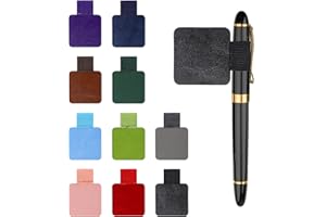 cobee 10 samoprzylepnych uchwytów na długopisy ze skórzaną gumką do długopisu, notatnik, notatnik, wiele kolorów