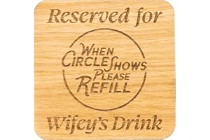 SHG AT HOME This Girl Has an Amazing Boyfriend Oak Veneer Coaster, Fun Gift for Her from Him, Valentines Present, Love Token, Novelty Drink Coaster, Anniversary Item (Wifey, Oak Veneer)