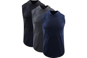 Cadmus Mens Muscle Vest Sleeveless Top for Gym Running Fitness Shirts with Hooded