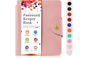 BLESWIN Książka z hasłami z zakładkami alfabetycznymi, elegancki dziennik z hasłami ze skóry PU, mała książka z hasłami dla seniorów, internetowa książka z hasłami, notatnik alfabetowy do logowania