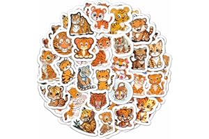 PADABAYKA Autocollants tigre, peluches, cadeaux tigre pour filles et garçons, décorations et fournitures de fête d'anniversaire tigre, porte-clés tigre - Tigers stickers