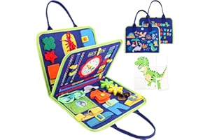 OMGPEIKE Busy Board for Toddlers, 22 in 1 Montessori Toys for 1 2 3 4 Year Old, Sensory Toys Activity Board for Learning Fine Motor Skills Preschool Educational Learning Toys Travel Toys Gifts for Boys Girls