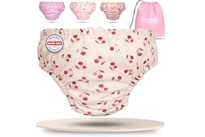 ‎KIDVERSE KIDVERSE Schwimmwindel Baby Badehose bis zu 6 Monate - Hautfreundliche Schwimmwindeln wiederverwendbar & saugstark - Badewindel Baby Schwimmhose inklusive Tragetasche