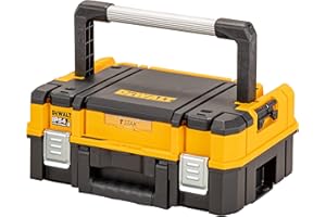 DEWALT DWST83344-1 - Maleta de almacenamiento para herramientas TSTAK, resistente al agua y al polvo, con asa de aluminio, Max. capacidad de carga: 30kg, Medidas 440x332x163mm