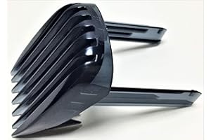 NC Pettine per tagliabordi 7-24 mm, compatibile con HC9450 HC9452 HC9490 HC9450/13 HC9450/15 HC9450/20 Series 9000 HC7460 HC7462 HC7460/13 HC7460/15 Series 7000. Ricambi Capelli Barba Prewave Nero