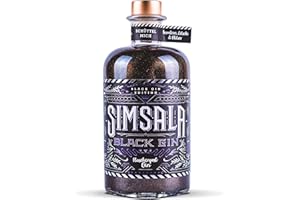 SIMSALA BLACK GIN by Flaschenpost Gin - Black Glitzer Edition mit Brombeere & Litschi - Glitter Black Gin - Special Edition -