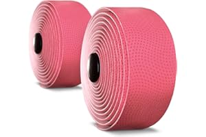 Alien Pros Ruban de Guidon de Vélo Matière PU (Lot de 2) - Améliorez la Prise en Main de Votre Vélo Grâce à ce Ruban de Guidon de Vélo (Rose)