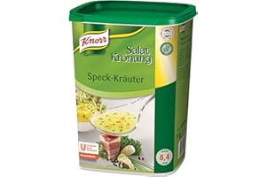 ‎KNORR Knorr Salatkrönung Speck Kräuter Dressing (Trockenmischung für Salatdressing mit ausgesuchten Kräutern, Gewürzen und Speck) 1er Pack (1 x 1 kg)