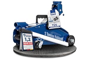 NTG Cric hydraulique Cric de manœuvre 2to 2000kg 130-330 mm Voiture Atelier Changement de pneus | pour la Maison et l'atelier | Roulable et dirigeable