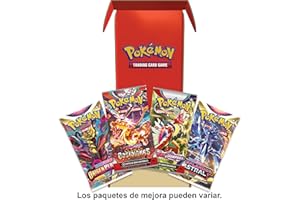 Pokémon Lote de Paquetes de Mejora de JCC Pokémon (4 Paquetes de Mejora, 40 Cartas en Total) (Puede Contener Paquetes de Mejora duplicados) Este es un Producto en español.