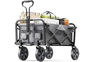 Toboli Carro Carretilla de Mano Plegable Gris asa telescópica Carro de Transporte 100kg de Carga