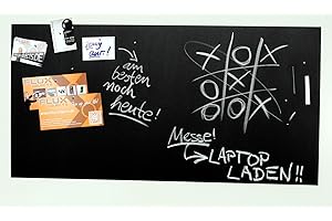 FLUX OBJECTS Große Pinnwand/Pinwand/Magnet-Tafel in 100 x 50 cm, mit 1x Kreide und 20 Stift - Magneten: Magnetpinnwand mit Tafelkreide-Oberfläche