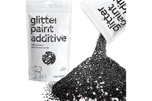 Hemway Negro brillo de pintura aditivo extra gruesos 1/24" 1mm Para emulsión de agua pinturas a base de - Interior y exterior pared, de techo, de madera, barniz, mate, brillante - 100 g / 3,5 oz