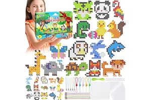 NLMWTI 10MM Kit de Perles à Repasser Grosse, 1500 pièces XL Perle a Repasser 19 Couleurs avec Plaque Perle a Repasser, Perlenset DIY Handwerk für Kinder ab 3 Jahren