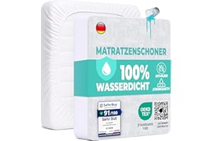 ‎FLOWEN Matratzenschoner 90 x 200 cm wasserdichte Matratzenauflage Spannbettlaken Nässeschutz aus Baumwolle und Mikrofaser Inkontinenzunterlage Matratzenbezüg Atmungsaktiv für Bett und Matratze Waschbar