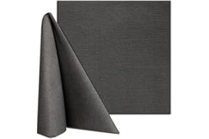 CRIMEN ITALY Tovagliolo TNT monouso 40x40 in tessuto non tessuto GRIGIO FUMO | 50 pezzi | tovaglioli, resistenti | assorbente | simile al tessuto | ideale per ristorazione | HoReCa | Biodegradabile