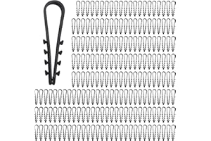 LEMLIN Lot de 200 chevilles à boucle, 5 à 10 mm, avec boucle enfichable, câble rond en forme de FestU, collier de serrage de cheville, anneau de serrage pour câbles pour différents scénarios (noir)