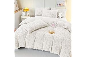 HOMEYA Edredón Borreguillo Invierno 240x260 cm para Cama 135/150, Reversible Franle Sherpa, Relleno Microfibra, Nórdico Cálido Suave, con 2 Fundas de Almohada 50X70 cm, Beige