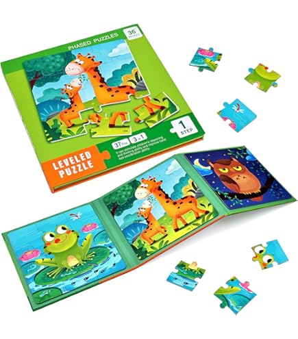 ASTARON Magnetische puzzel voor kinderen, 12-16-20 stuks, voertuig, kinderpuzzel vanaf 3 jaar, activiteit voor kinderen in de autorit, vliegtuig, kinderverjaardag, geschenken