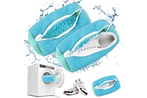 WYFDCZZP Bolsa de Limpieza de Zapatos, Bolsa Zapatos Lavadora, Saco Lavadora para Zapatos, Funda Zapatos Lavadora, Bolsa de Lavandería con Cremallera, Reutilizable y Duradero (Azul 2pcs)