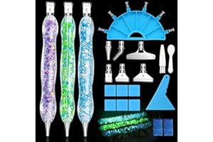 ‎TRHILLSBRAD Diamond Painting Zubehör Stift,Diamond Painting Set, 6 Styles Metal Drill Pen Ersatzköpfe für 5D Diamond Painting Stifte, Diamond Painting Stift für Diamond Painting Tools & Zubehör (Buntes)
