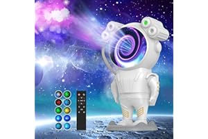 Dienmern Astronauta Galaxy Proyector Estrellas, Astronaut Galaxia Proyector Estrellas Techo Adultos, Temporizador y Control Remoto, Lámpara Estrellada para Dormitorio y Proyector Estrellas Techo