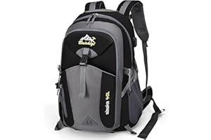 Januts 40L Hiking Backpack Waterproof Rucksack Lightweight Rucksack for Men Women Trekking Backpack Mens Hiking Rucksack Travel Daypack for Camping Climbing Travel Cycling Outdoor Sport, Black