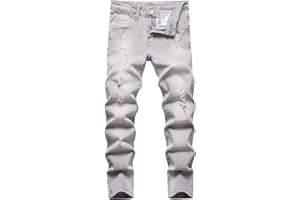 SEAUR - Ragazzo Jeans Bambini Denim Pantaloni Ragazzo Skinny Stretch Jeans Casual Slim Fit Pantaloni Età 6-14 Anni