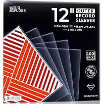 Pochettes Extérieures Pour Vinyles Big Fudge - 30x30 Cm, 3 Mil - Lot De 12 X 50 - Transparentes Protection