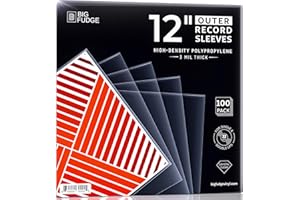 BIG FUDGE Fundas Exteriores para Discos de Vinilo - 30cm x 100uds. - Funda Transparente para Vinilos LP de Plástico de Polipropileno de Alta Densidad