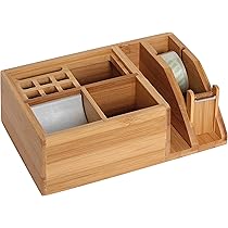 Bartl Bambus Schreibtischständer - Organizer Mit Stiftehalter & Ablagefächern