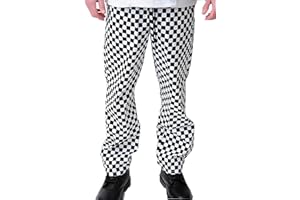 MCINTYRE BRAND Mcintyre Unisex-Adult Poly Cotton Classic Professional Chef Trouser, XXX-Large, Black/White