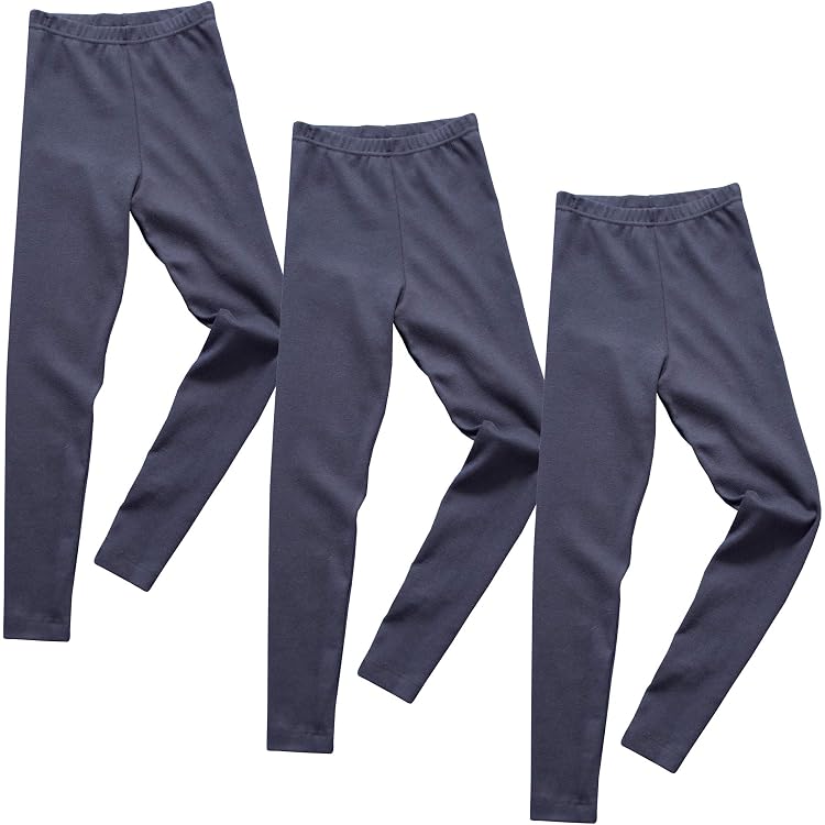 L&K-II Jungen Leggings 3er Pack – Baumwoll-Hosen Knöchellang Für Herbst & Frühling