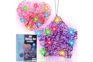 Goomp Lavoretti Creativi per Bambini, String Art Giochi Creativi per Bambini Stella Luminosa Lanterna Decorativa per Bambine e Ragazze di età Compresa tra 7 e 12 Anni