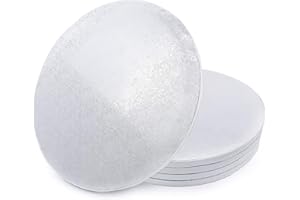 Miss Bakery's House® Cake Drum - 12 mm - Ø 30 cm - Blanc - Ronde - 5 pièces - support - sous-Verre épais pour gâteaux