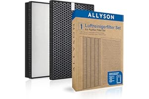 ALLYSON 2er Filter-Set für Philips Luftreiniger Modelle [AC3829 AC2882, AC2887 & AC2889] [1 HEPA-Filter und 1 Aktivkohlefilter] Philips Luftreiniger Filter – [Ersetzt Orginal Filter FY2422 & FY2420]