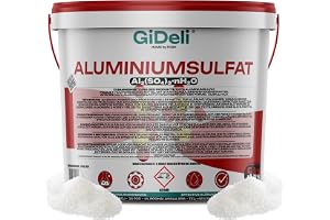 GiDeli Aluminiumsulfat 5 kg i hinkpulver 100 % rent – flingmedel för vattenberedning och poolklaring – fint medel för markför