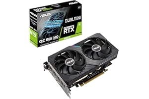 ASUS Dual NVIDIA GeForce RTX 3060 Ti V2 Mini OC Edition - Tarjeta Gráfica Gaming (PCIe 4.0, 8GB GDDR6, LHR, HDMI 2.1, DisplayPort 1.4a, Compatible con chasis pequeños Incluyendo los Kits Intel NUC 9)