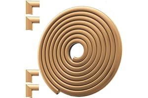 Dekukar Kind Möbel Stoßfänger Baby Proofing (Große 2.3m/7.5ft Kante + 4 Eckenschutz), Schwerlast Soft NBR Kantenschutz Schaumstoff, Tischkantenschutz Ecken für Schublade (Vorgeklebt, Baby Kopfschutz)