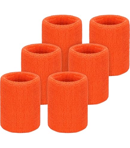 Lot De 12 Serre-poignets Sport - Coton Absorbant, 8x8 Cm, Confortables Pour Tennis, Basket, Running - 4